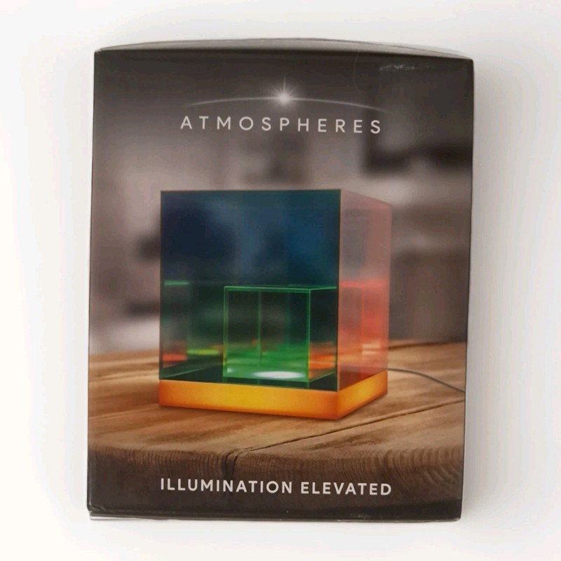 Iridescent Infinity Cube, Atmospheres LED Light Cube, Multi-Color, Remote, NEW gallery