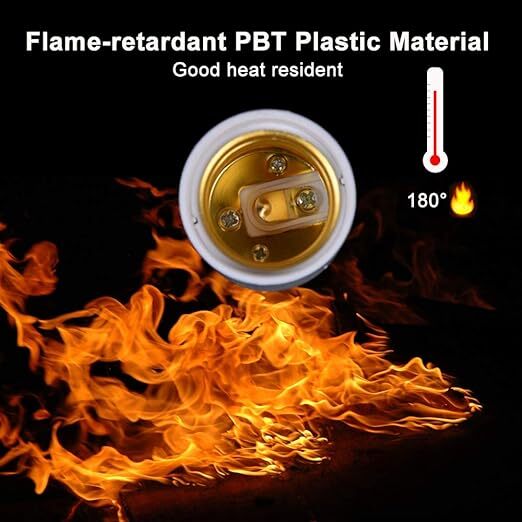GU24 to E26/E27 Adapter 8-Pack - Heat Resistant & Fireproof Lighting Solution gallery