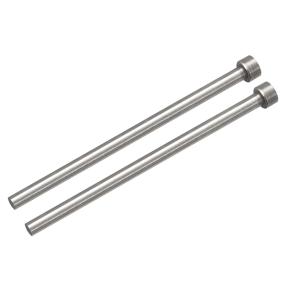 Straight Ejector Pins, 5mm Dia 65Mn Steel Round Tip Punch 100 Long 2Pcs