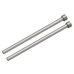 Straight Ejector Pins, 5mm Dia 65Mn Steel Round Tip Punch 100 Long 2Pcs
