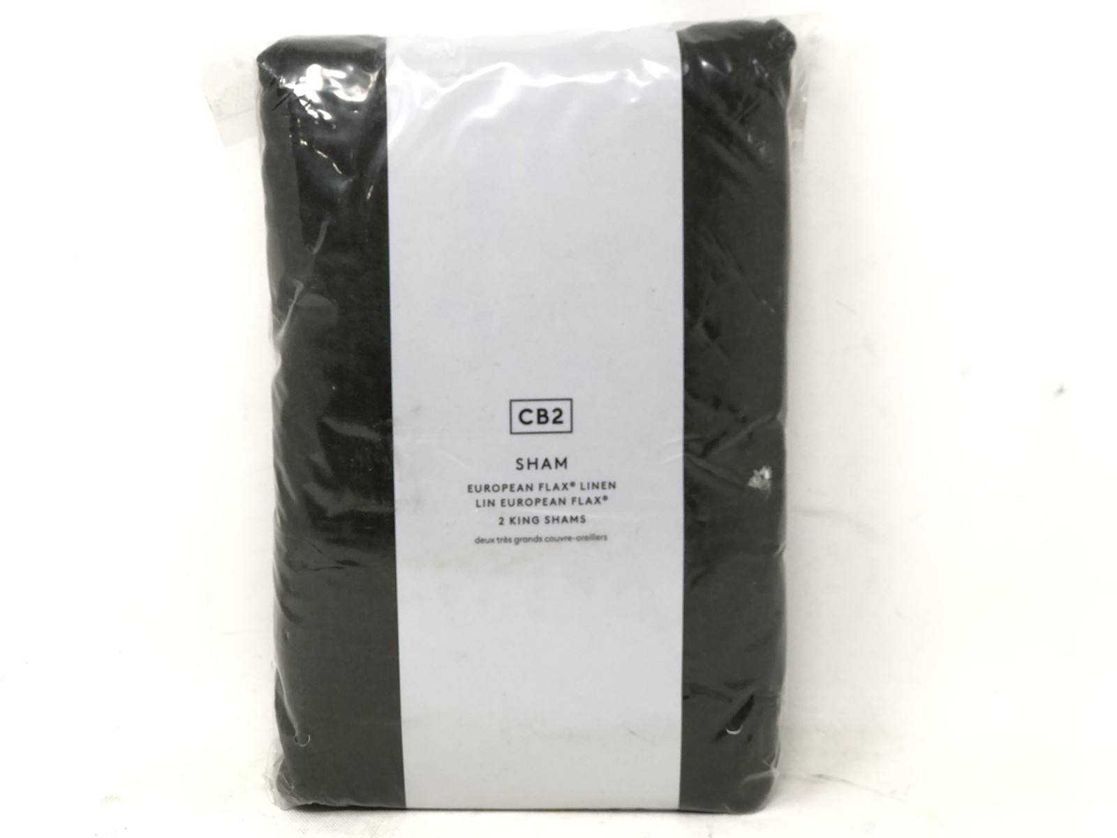 CB2 European Flax Linen King Sham 2PCS - Forest Green 20"x 36" 100% Linen gallery
