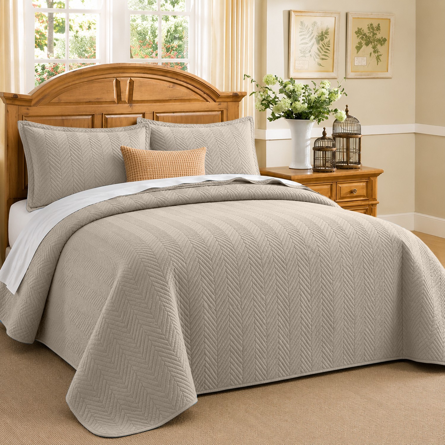 All-Season Bedspread Set Soft Breathable Coverlet Quilt for Twin Queen King Bed gallery