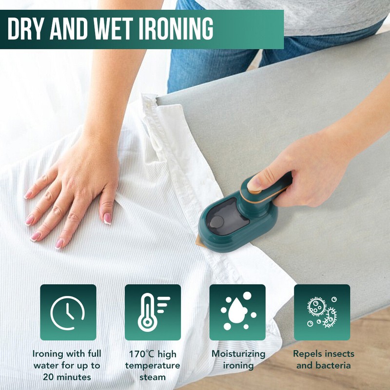 Mini Portable Micro Steam Iron Machine Steamer Handheld Garment Clothes Ironing gallery