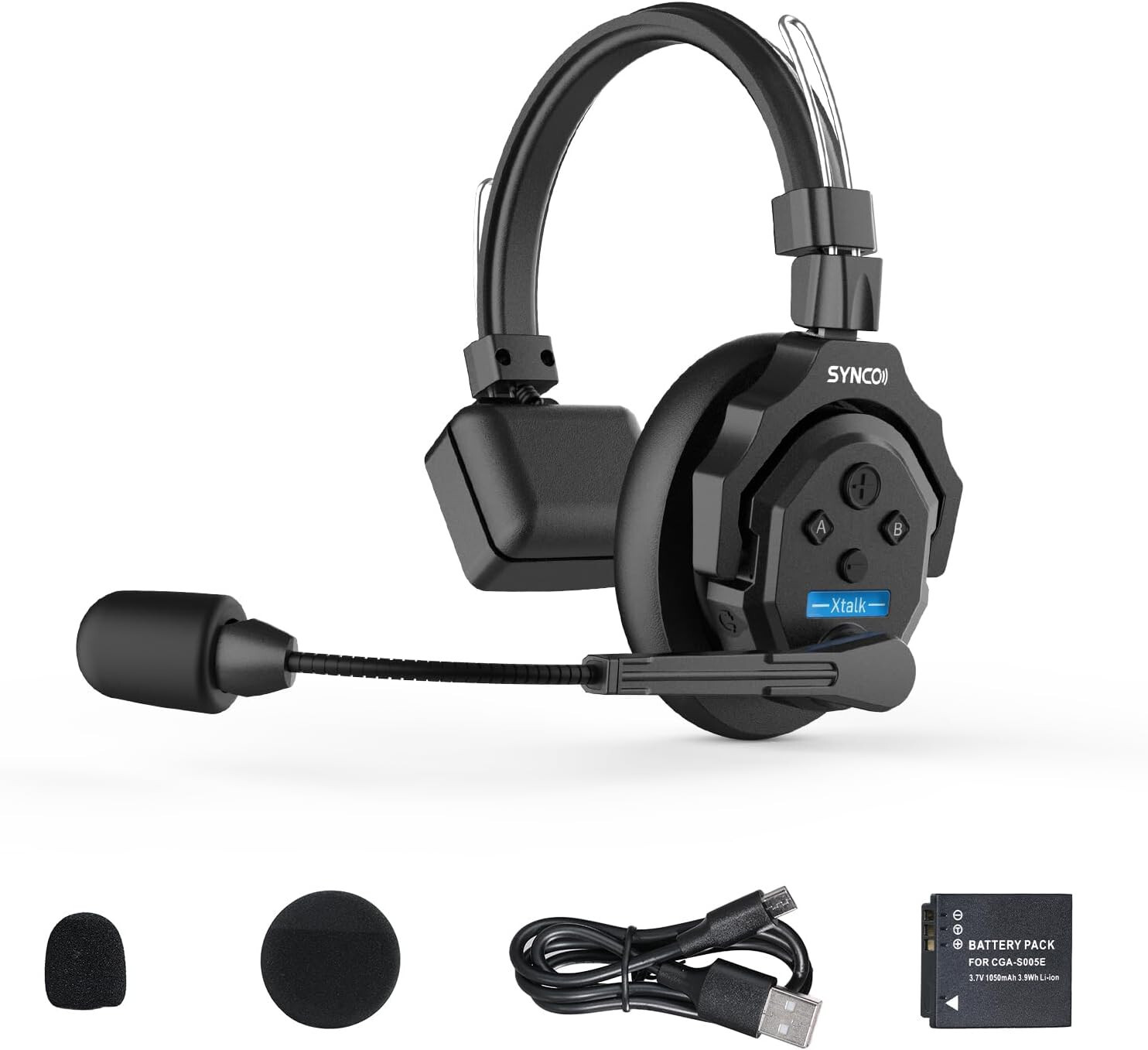 Wireless Intercom Headset for 1-Person Full Duplex 2.4GHz Bluetooth Headset gallery