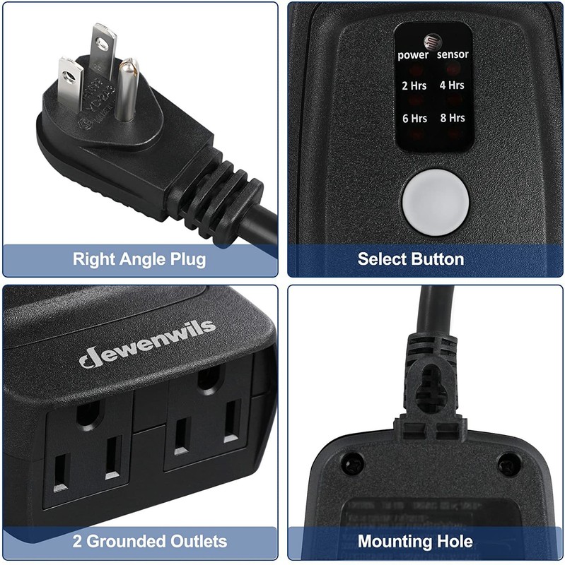 DEWENWILS Remote Control Outlets Timer Waterproof Plug in Dusk to Dawn Outlet gallery