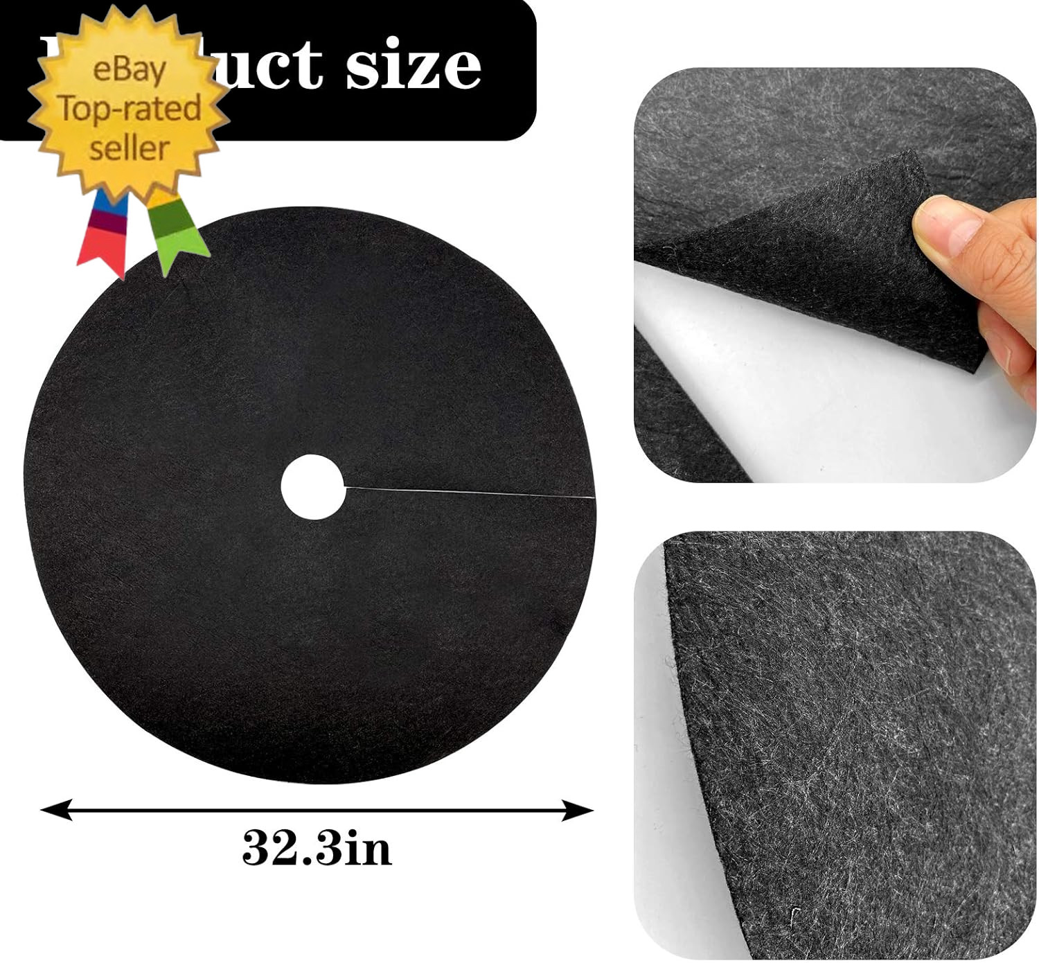 4 Pack 32.3 Inch Non-Woven Tree Mulch Ring - Degradable Tree Protector Mat gallery