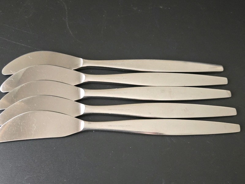25 pc GENSE FOCUS Stainless Flatware Sweden Folke Arstrom MCM 50s Satin Lot gallery