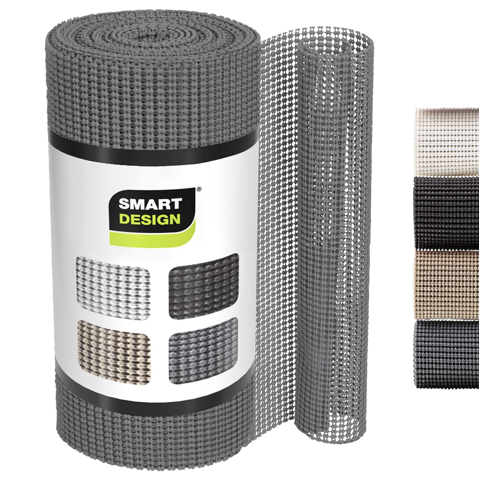Smart Design Classic Grip Shelf Liner – 12in x 12"W x 20"L, Graphite Gray gallery
