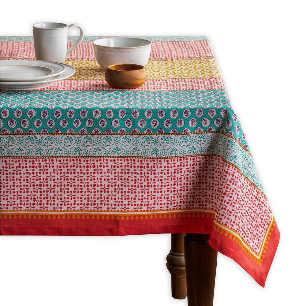 Table Cloth Rectangle Table 100% Cotton 60 x 90 Inches Tablecloth Reusable De...