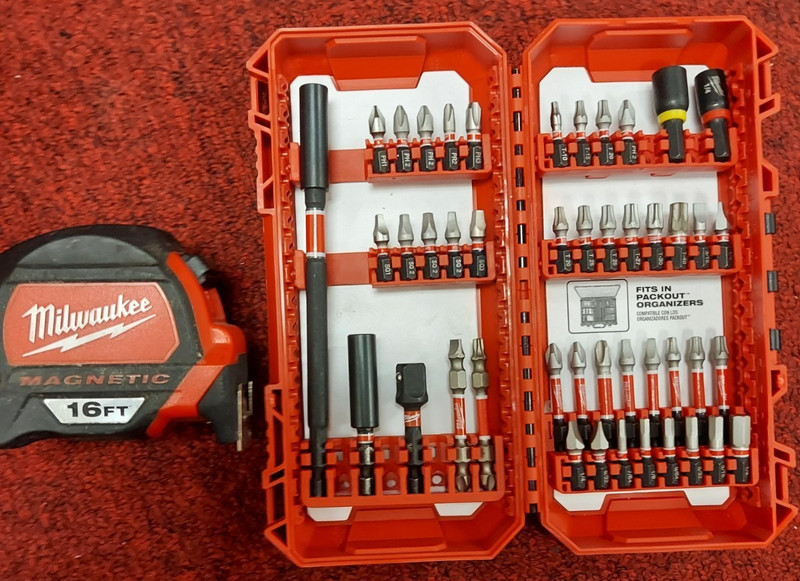 Milwaukee Packout Insert 1/4" Socket Set, Bit Set & 16' Tape Measure *CLEAN* gallery