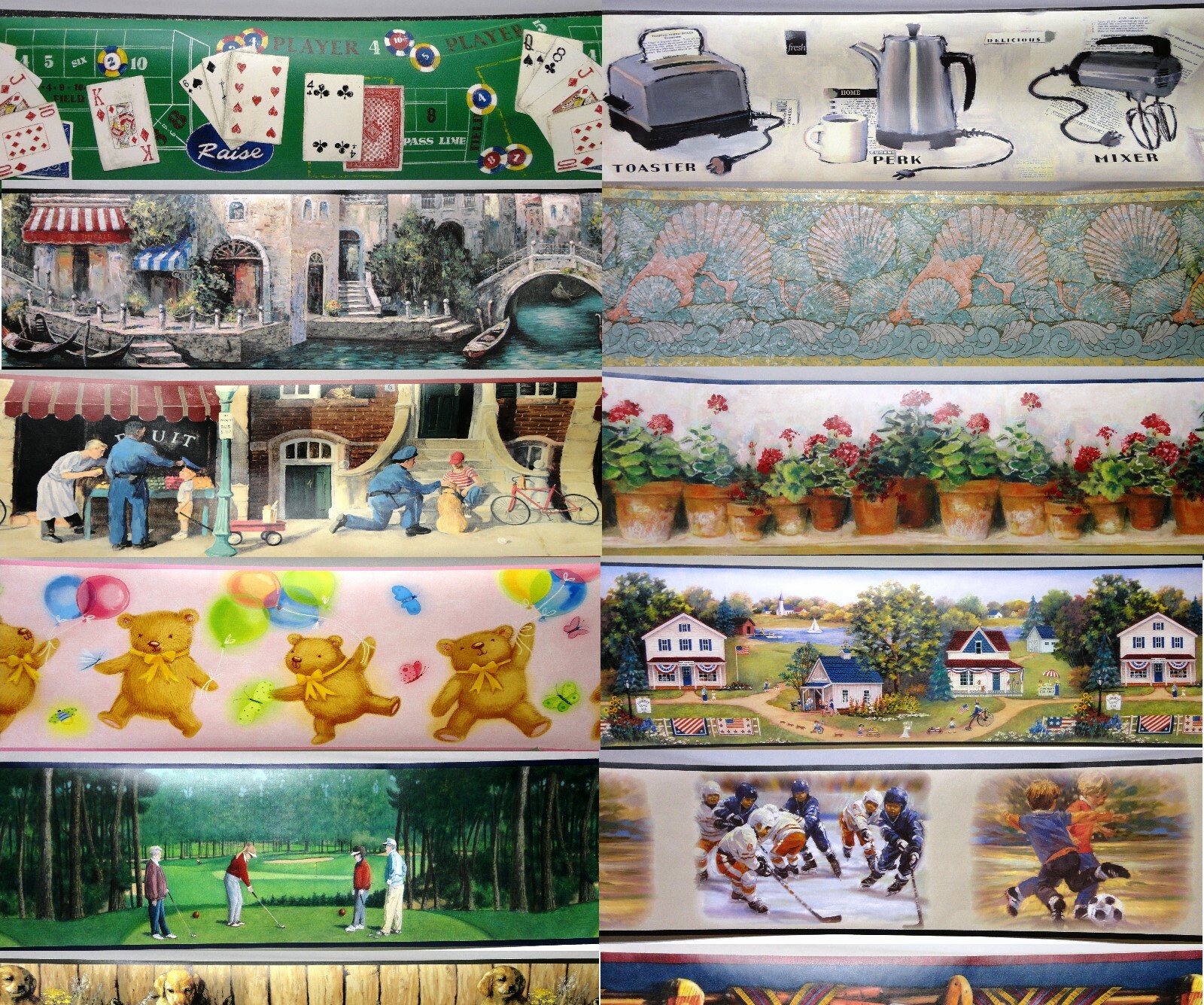 Vintage Wallpaper Border Selection Single 5yd Rolls Vinyl Buy 2 or More Get 10% gallery