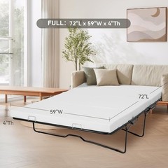Foldable Sofa Bed Replacement Mattress Memory Foam 4″ Pull Out Sofa Bed Mattress