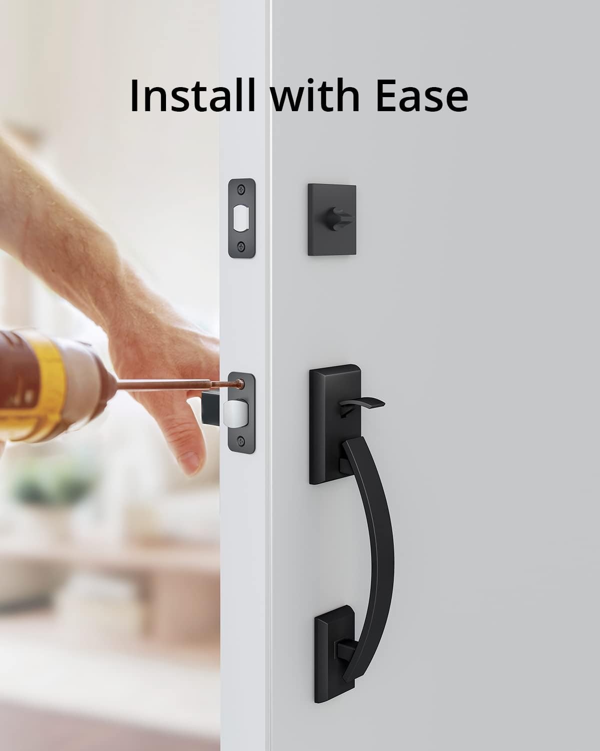 eufy Security Lever Handle - Easy Installation, Fits All - Matte Black gallery