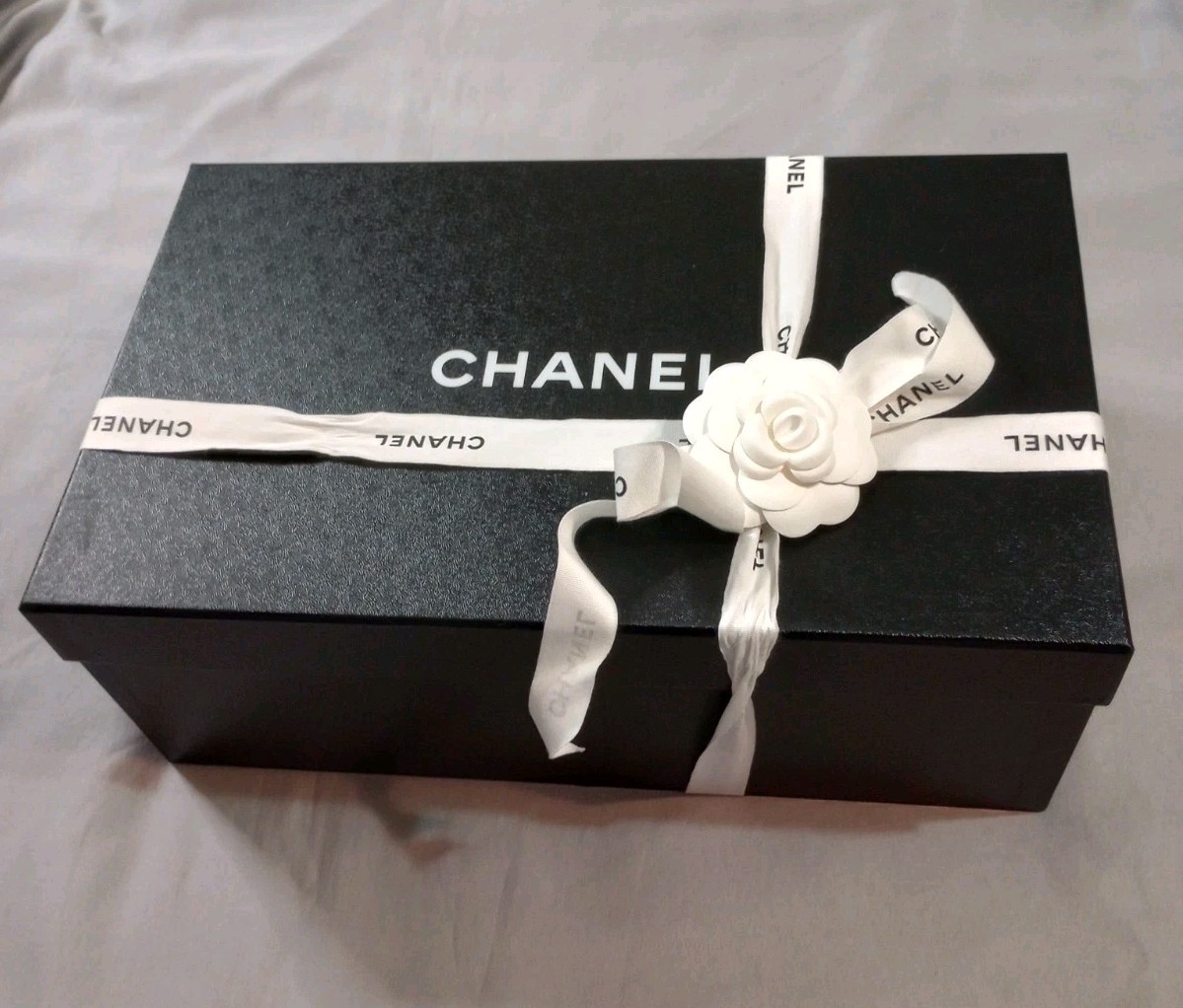 Chanel Empty Box 15 x 9.5 x 5 In Black Ribbon Tissue Booklet Gift Storage gallery