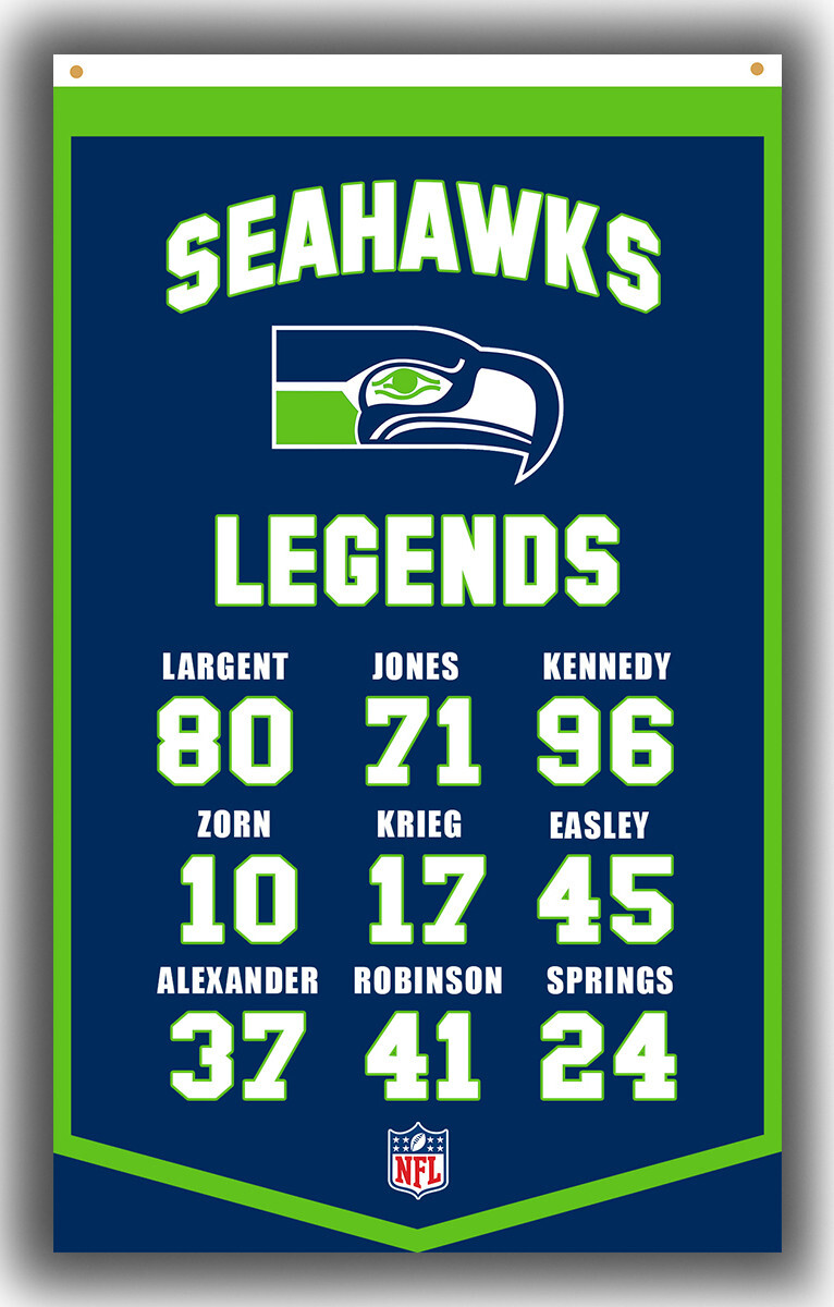 Custom Flag Football Team Memorable Flag 90x150cm 3x5ft Seahawks Legends Banner gallery