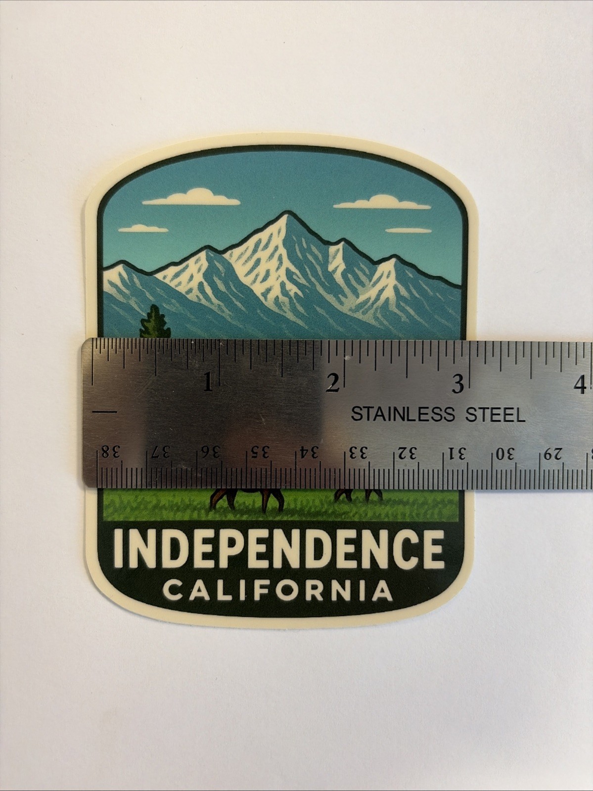 Independence California Sticker Eastern Sierra Alfalfa Field Irrigation Elk gallery