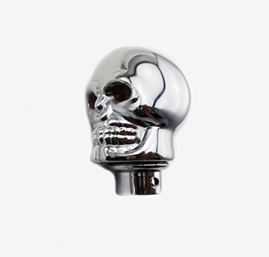 Silver Chrome Skull Stick Shift Knob LED Lights Gear Shift Knob Manual Handle gallery