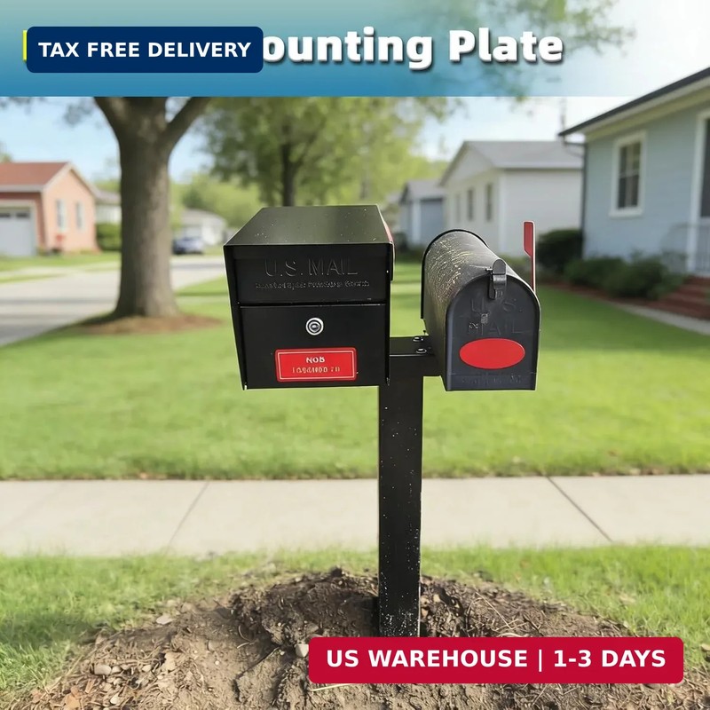 Double Mailbox Spreader Bar, Heavy Duty Mailbox Post Mounting Bracket, 19 x 7 In gallery