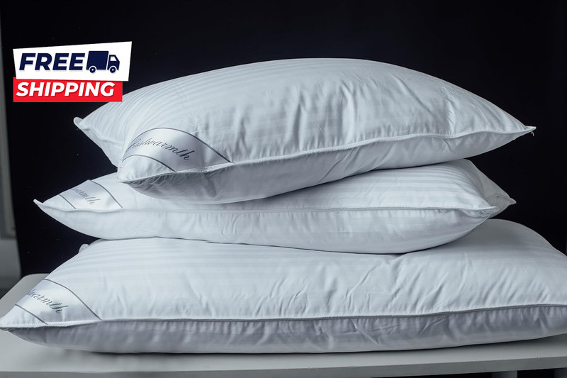 Goose down Feather Soft Pillows One Pillow 100% Cotton Supportive Bed Pillow gallery
