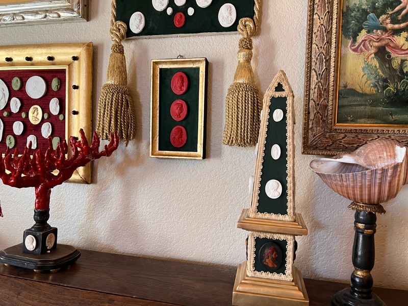 Classical Georgian Inspired Red Cast Emperor Profile Set on the Green Velvet & G gallery