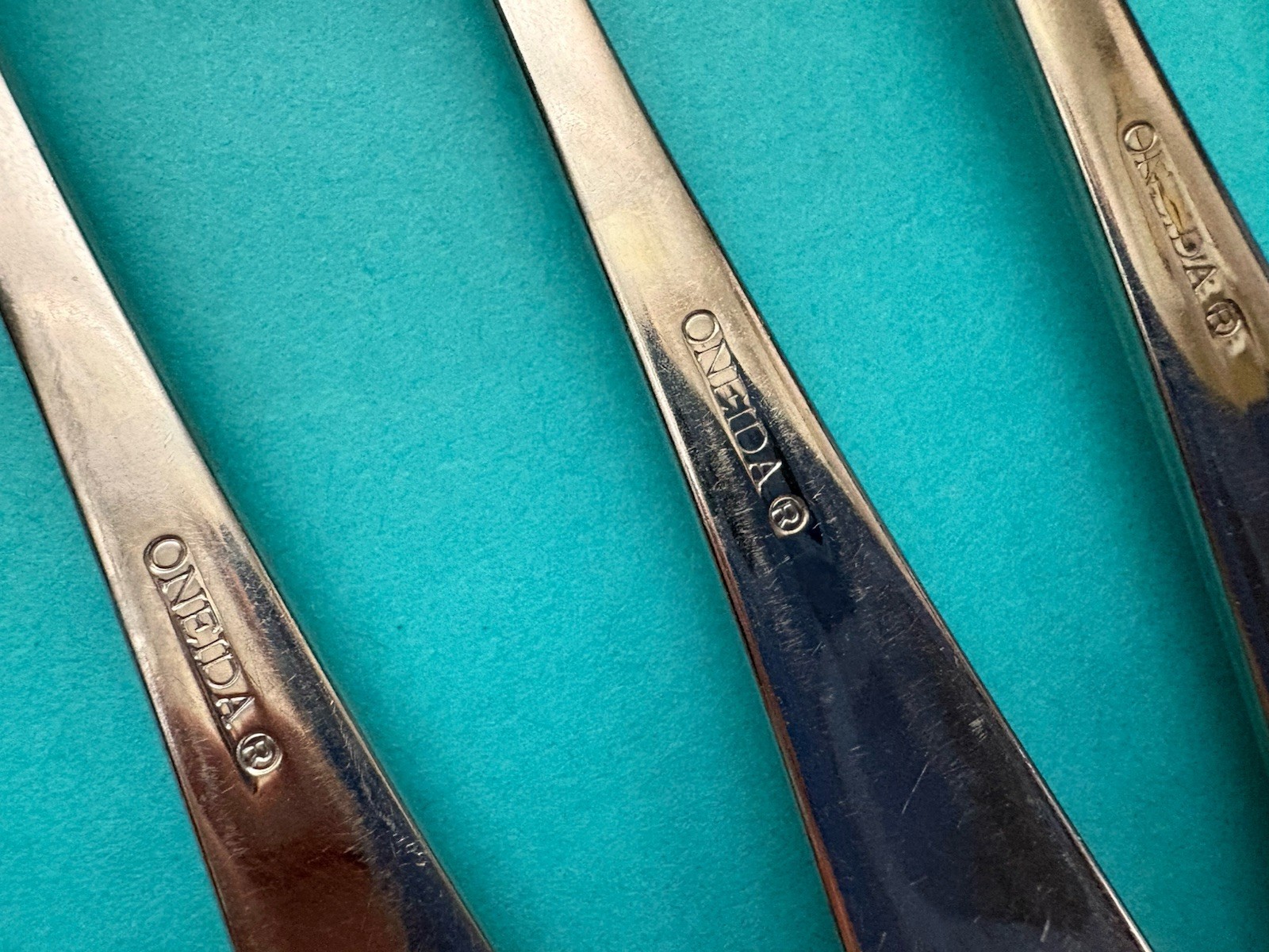 (7) SALAD FORKS Oneida SATIN ICARUS Stainless Steel Flatware gallery