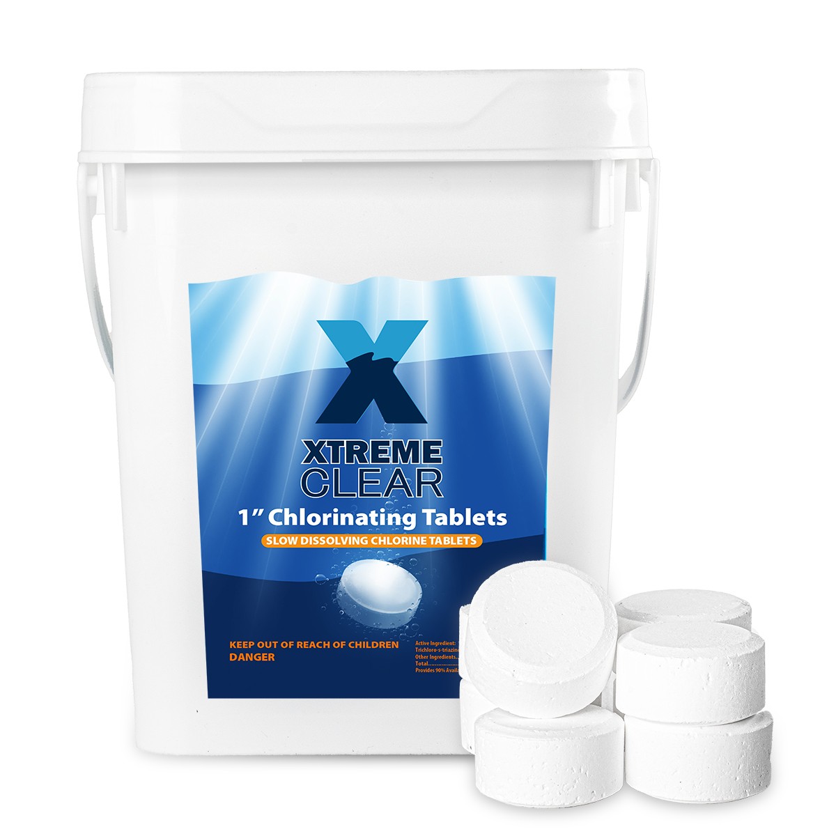 5 lbs 1" inch Chlorine Tablet Tabs Pool Spa 2L Bucket Swimming Pool gallery