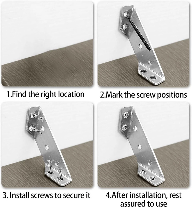 Lot Angle Corner Bracket Corner Brace Triangular Corner Connector For Furniture gallery