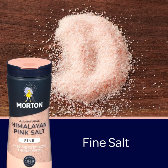 Morton All-Natural Fine Himalayan Pink Salt, 17.6 oz gallery