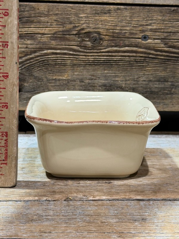 Host Collection, Tastefully Simple, Square Dip Bowl, Almond gallery