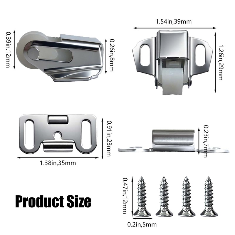 Mailbox Replacement Roller Catch Latch - 2 Packs RV Screen Door Locks Shower,... gallery