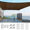Shade Sail Square 24x24 ft 185G HDPE 98% UV Block Brown Quictent 24x24FT Canopy gallery