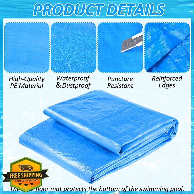 Hlimior 10' Round Pool Ground Cloth gallery