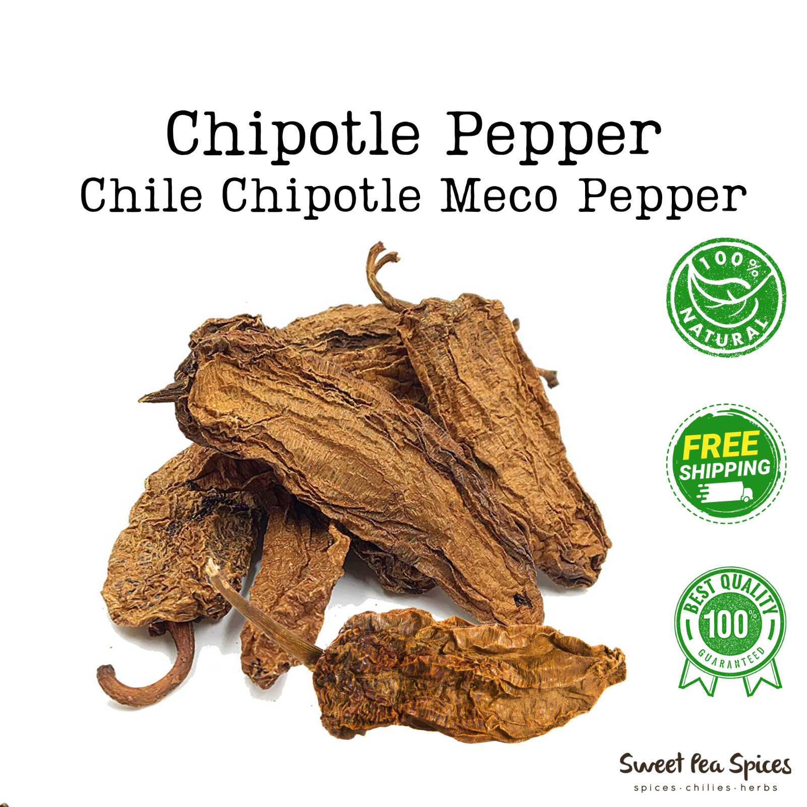 Dried Chipotle Meco Chili Peppers - Organic - Bulk - Chile Chipotle Seco gallery