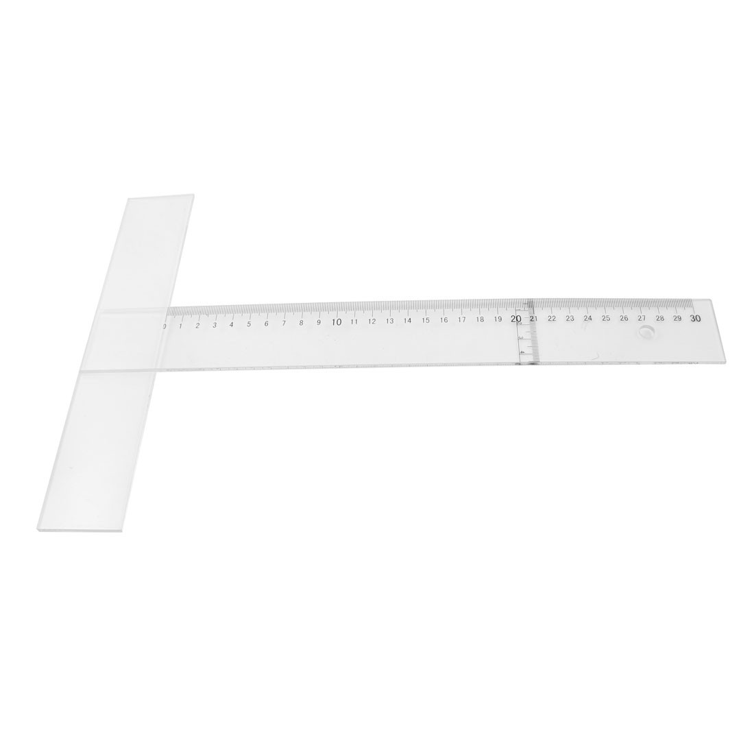 30cm Measurement Black Arabic Numeral Dial Clear T-square Ruler gallery