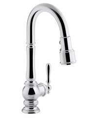 Kohler K-99261-CP Artifacts Pull Down Spray Kitchen Faucet Polished Chrome New