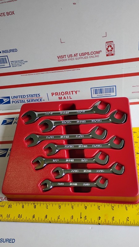 ICON Angle OPEN Wrench Set 7 PIECE 3/8" TO 3/4" AIRCRAFT LYCOMING CONTINENTAL ON gallery