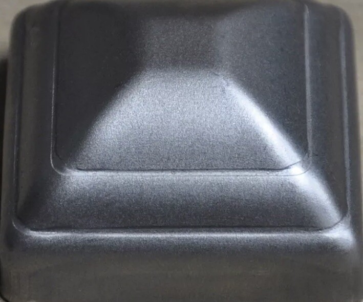 4" Square Pressed Steel Metal Dome Cap Steel 4" x 4" (For Steel Post) 10 Pieces gallery
