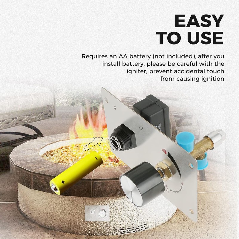 FLAT PANEL BRAZIER VALVE CONTROL SYSTEM FIRE PIT GAS BURNER SPARK IGNITION KIT gallery