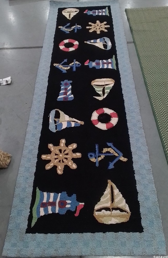 BLACK 2'-6" x 8'-0" Back Stain Rug, Reduced Price 1172802082 HK239B-28