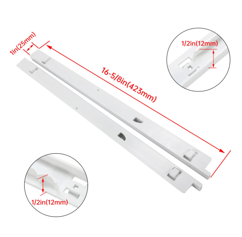 (2-Set )Track Rail for Frigidaire FFTR1821TW5 LFHT1817LW4 FRT18KG3DW0 NEW gallery