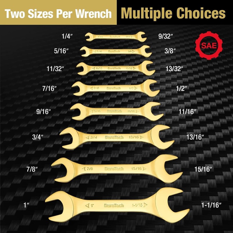 8-Piece Titanium Plated Wrench Set with Easy-to-Access Rolling Pouch gallery
