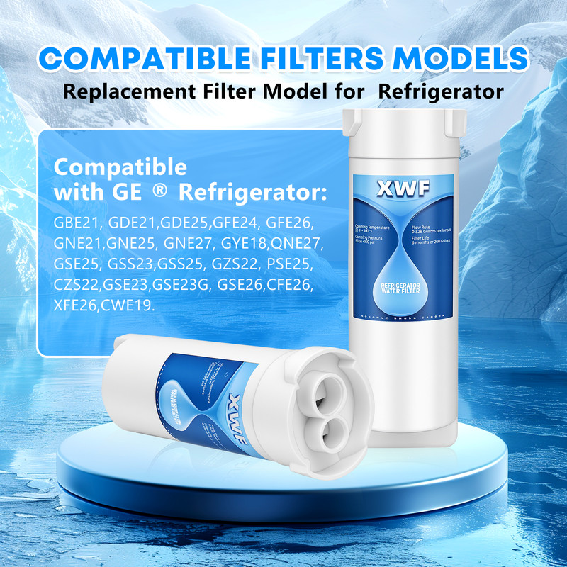 4 Pack GE XWF Replacement XWF GNE27 Appliances Refrigerator Water Filter gallery