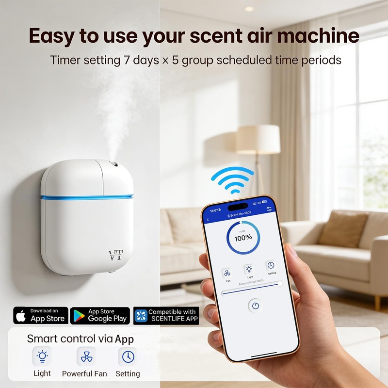 Waterless Essential Oil Diffuser 3000 Sq.Ft,Home Hotel Office Use,Cold Air Sc... gallery