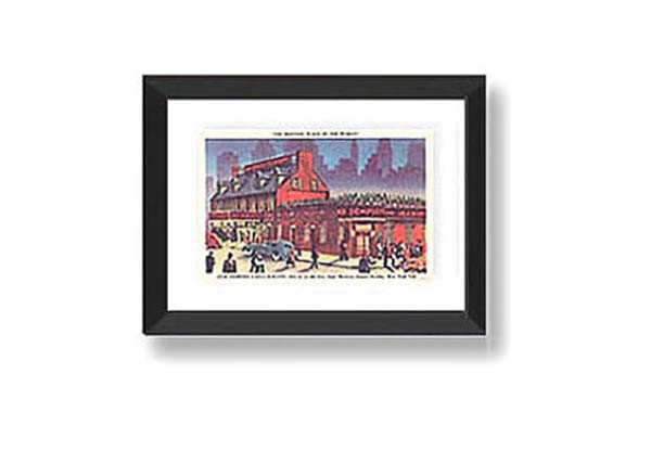 Postcard Display Frame & Mat For 1 Vintage / Antique 3-1/2 x 5-1/2 Card: BLACK gallery
