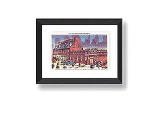 Postcard Display Frame & Mat For 1 Vintage / Antique 3-1/2 x 5-1/2 Card: BLACK