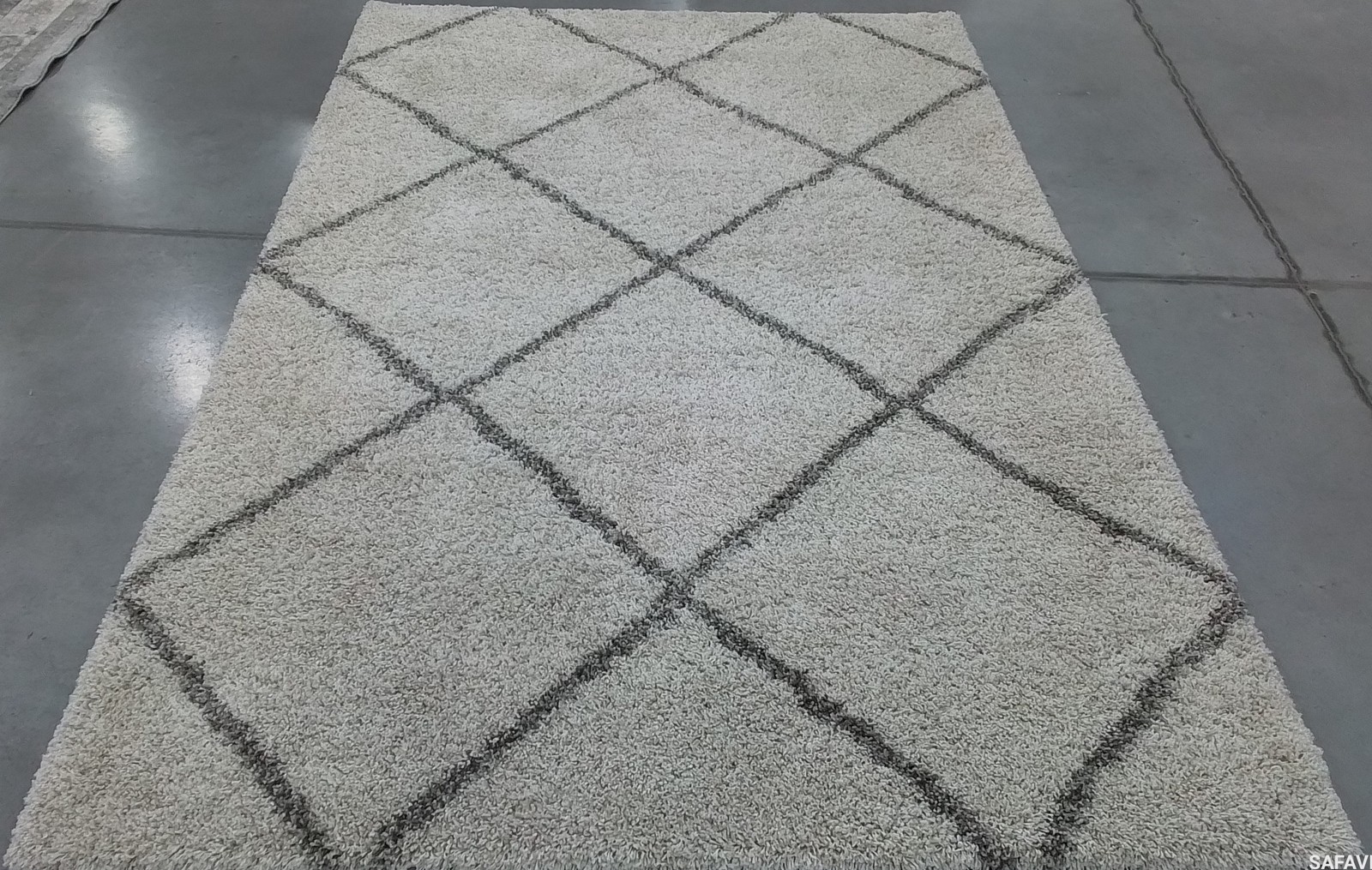 IVORY / GREY 6'-0" x 9'-0" Back Stain Rug, Reduced Price 1172799745 SGH281A-6 gallery