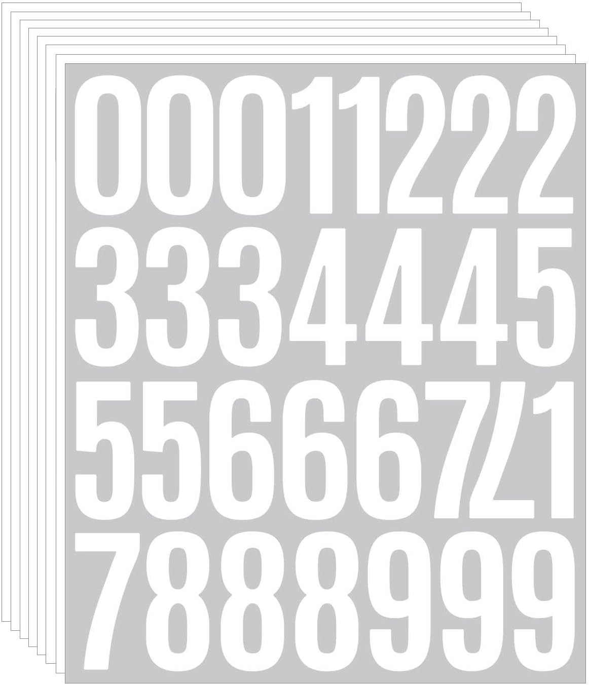 240 Pcs 2 Inch Number Stickers,8 Sheets 0-9 Self-Adhesive Vinyl Waterproof Numbe gallery