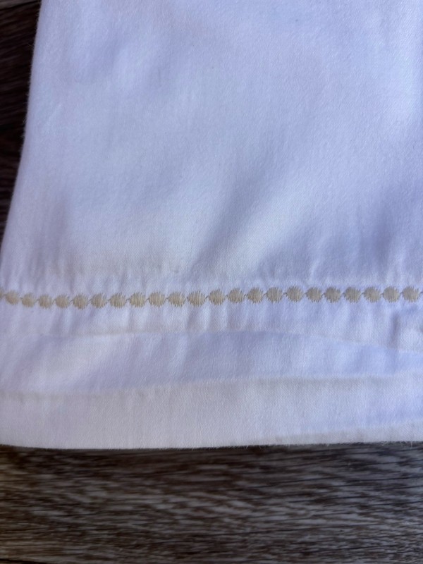 Simply Vera Queen Flat Sheet Simple Dot Cotton Sateen White gallery