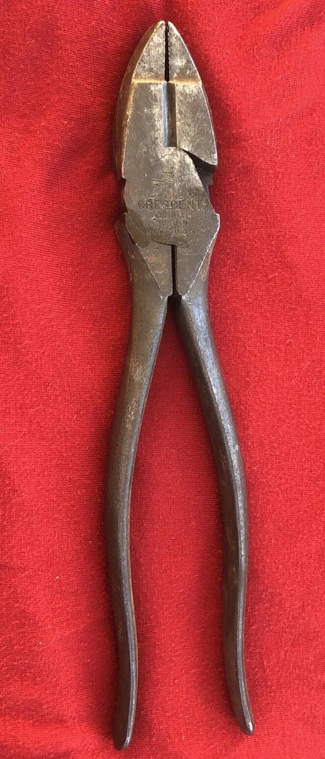 Vintage Crescent No. 2950-9 Bell System Lineman Pliers Made U.S.A. gallery