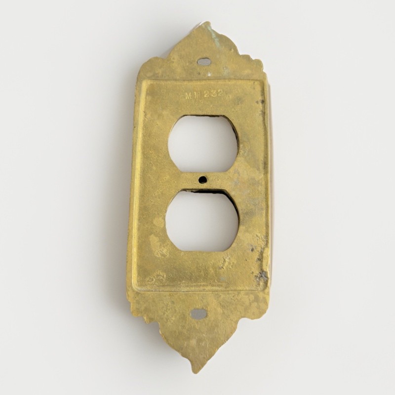 Victorian-style hammered brass single & duplex outlet & switch cover plates gallery